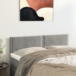 vidaXL Tăblii de pat, 2 buc., gri deschis, 72x5x78/88 cm, catifea vidaXL Tăblii de pat, 2 buc., gri deschis, 72x5x78/88 cm, catifea