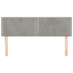 vidaXL Tăblii de pat, 2 buc., gri deschis, 72x5x78/88 cm, catifea vidaXL Tăblii de pat, 2 buc., gri deschis, 72x5x78/88 cm, catifea