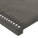 vidaXL Tăblii de pat, 2 buc., gri închis, 72x5x78/88 cm, catifea vidaXL Tăblii de pat, 2 buc., gri închis, 72x5x78/88 cm, catifea