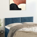 vidaXL Tăblii de pat, 2 buc., albastru închis, 72x5x78/88 cm, catifea vidaXL Tăblii de pat, 2 buc., albastru închis, 72x5x78/88 cm, catifea