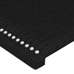 vidaXL Tăblii de pat, 2 buc, negru, 80x5x78/88 cm, textil
