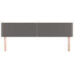 vidaXL Tăblii de pat, 2 buc, gri, 80x5x78/88 cm, piele ecologică