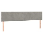 vidaXL Tăblii de pat, 2 buc, gri deschis, 80x5x78/88 cm, catifea vidaXL Tăblii de pat, 2 buc, gri deschis, 80x5x78/88 cm, catifea