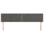 vidaXL Tăblii de pat, 2 buc, gri închis, 80x5x78/88 cm, catifea vidaXL Tăblii de pat, 2 buc, gri închis, 80x5x78/88 cm, catifea