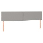 vidaXL Tăblii de pat, 2 buc, gri deschis, 90x5x78/88 cm, textil