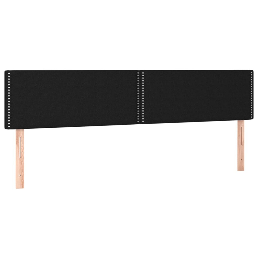 vidaXL Tăblii de pat, 2 buc, negru, 90x5x78/88 cm, textil