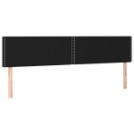 vidaXL Tăblii de pat, 2 buc, negru, 90x5x78/88 cm, textil