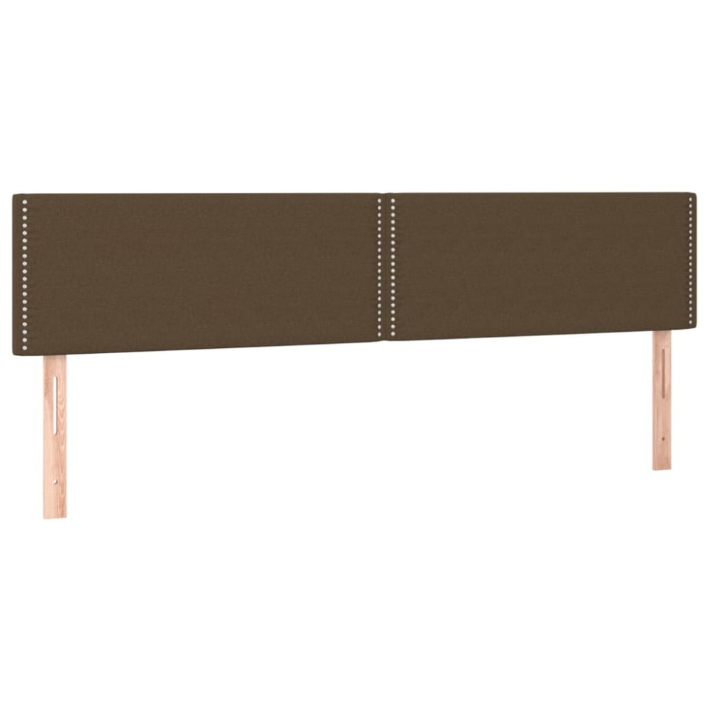vidaXL Tăblii de pat, 2 buc, maro închis, 90x5x78/88 cm, textil
