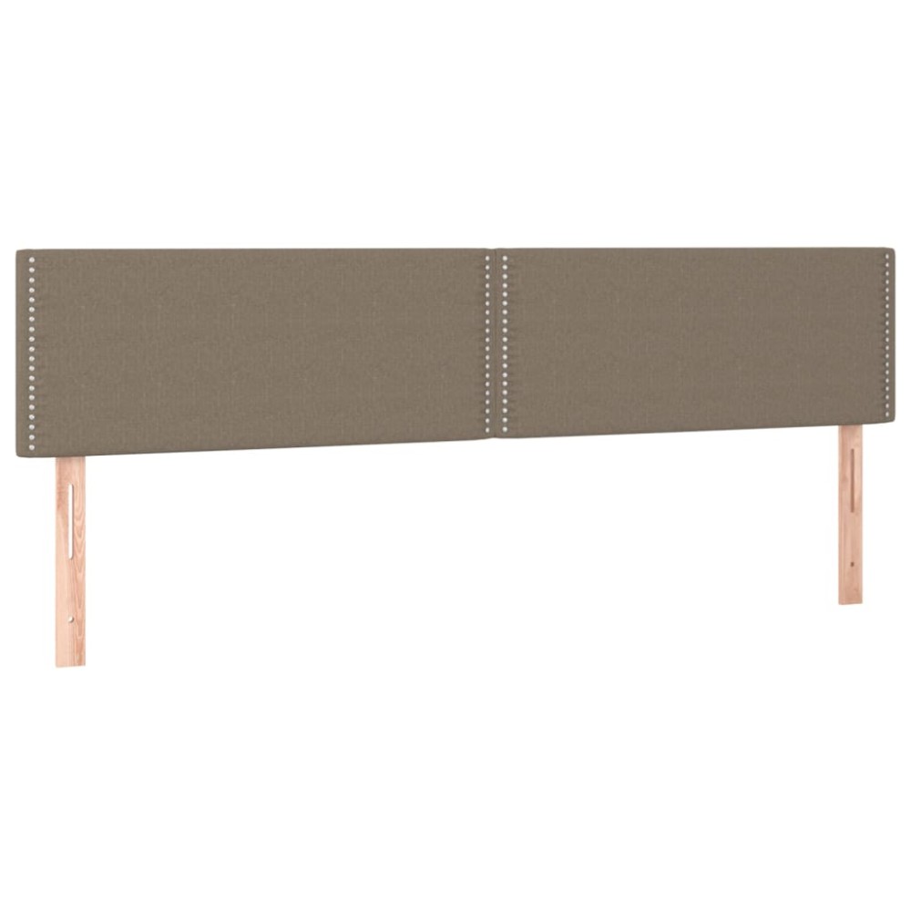 vidaXL Tăblii de pat, 2 buc, gri taupe, 90x5x78/88 cm, textil