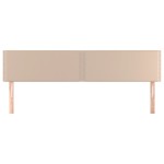 vidaXL Tăblii de pat 2 buc, cappuccino 90x5x78/88 cm piele ecologică