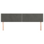 vidaXL Tăblii de pat, 2 buc, gri închis, 90x5x78/88 cm, catifea