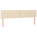 vidaXL Tăblii de pat, 2 buc, crem, 100x5x78/88 cm, textil