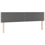 vidaXL Tăblii de pat, 2 buc, gri, 100x5x78/88 cm, piele ecologică vidaXL Tăblii de pat, 2 buc, gri, 100x5x78/88 cm, piele ecologică