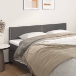 vidaXL Tăblii de pat, 2 buc, gri, 100x5x78/88 cm, piele ecologică vidaXL Tăblii de pat, 2 buc, gri, 100x5x78/88 cm, piele ecologică