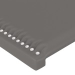 vidaXL Tăblii de pat, 2 buc, gri, 100x5x78/88 cm, piele ecologică vidaXL Tăblii de pat, 2 buc, gri, 100x5x78/88 cm, piele ecologică