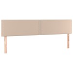 vidaXL Tăblii de pat 2 buc, cappuccino 100x5x78/88 cm piele ecologică
