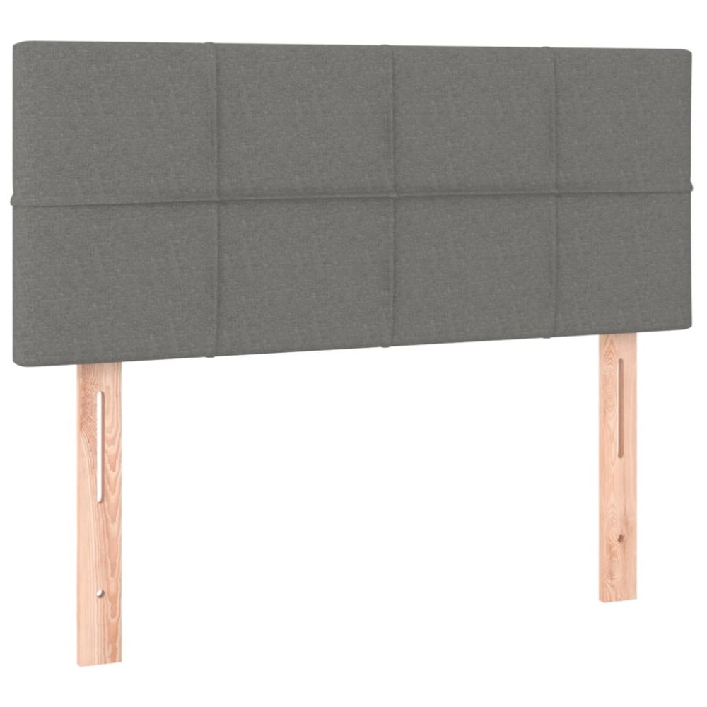 vidaXL Tăblie de pat, gri închis, 80x5x78/88 cm, textil