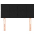 vidaXL Tăblie de pat, negru, 80x5x78/88 cm, textil