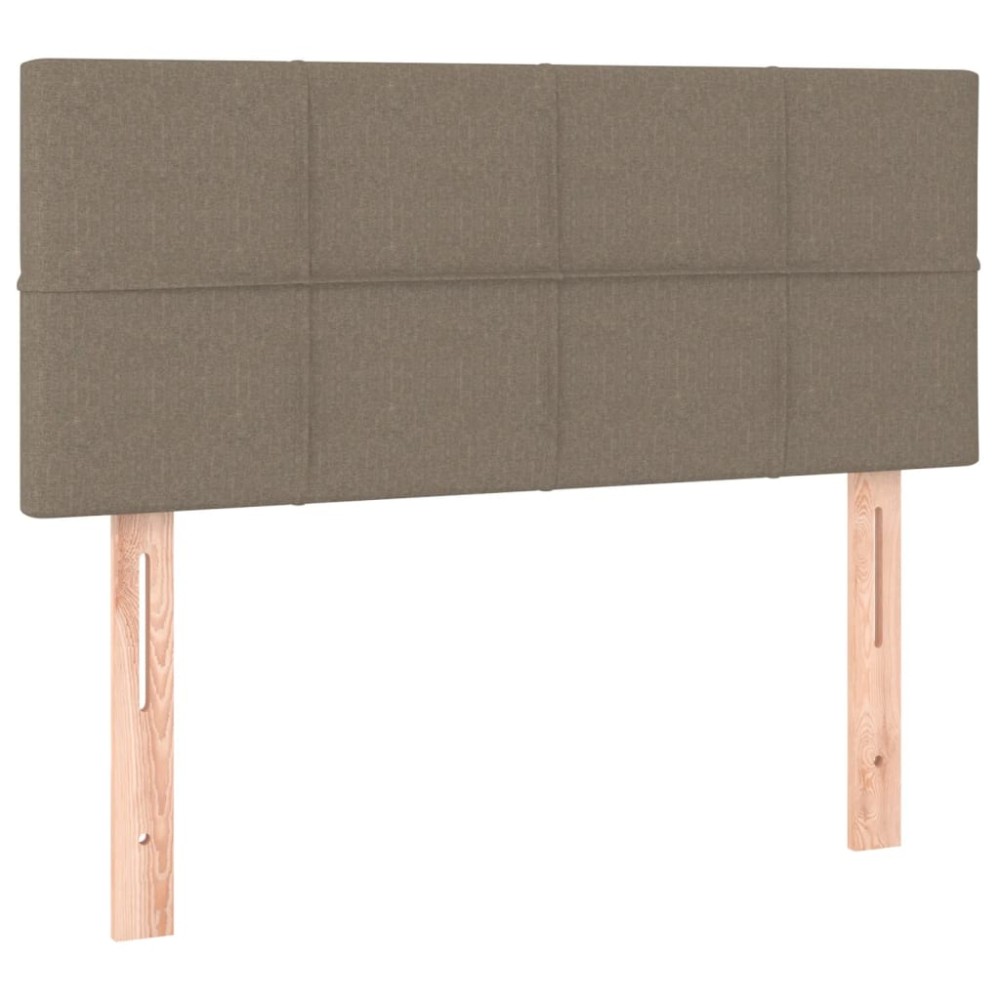 vidaXL Tăblie de pat, gri taupe, 80x5x78/88 cm, textil