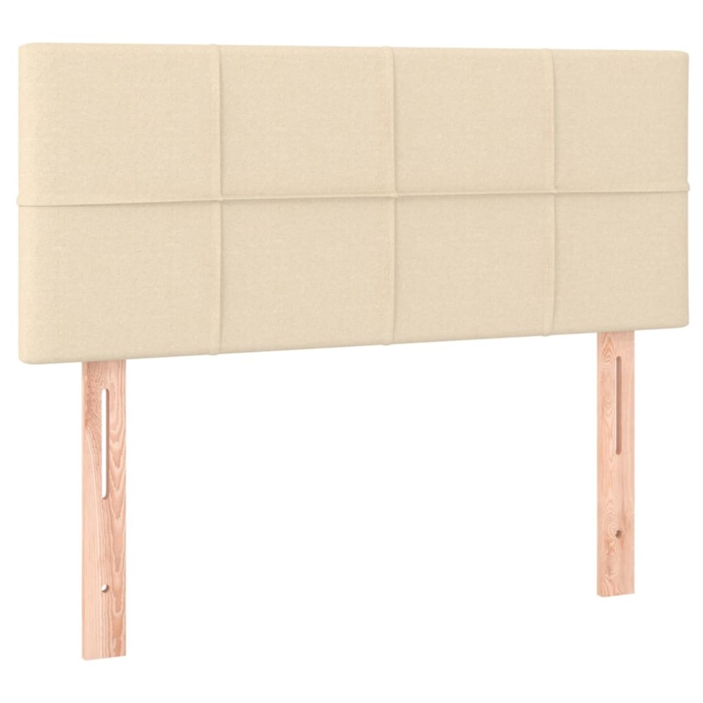 vidaXL Tăblie de pat, crem, 80x5x78/88 cm, textil