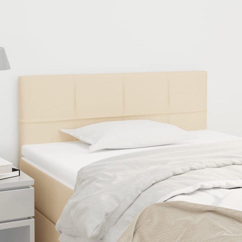 vidaXL Tăblie de pat, crem, 80x5x78/88 cm, textil