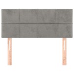 vidaXL Tăblie de pat, gri deschis, 80x5x78/88 cm, catifea
