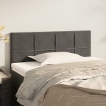 vidaXL Tăblie de pat, gri închis, 80x5x78/88 cm, catifea vidaXL Tăblie de pat, gri închis, 80x5x78/88 cm, catifea