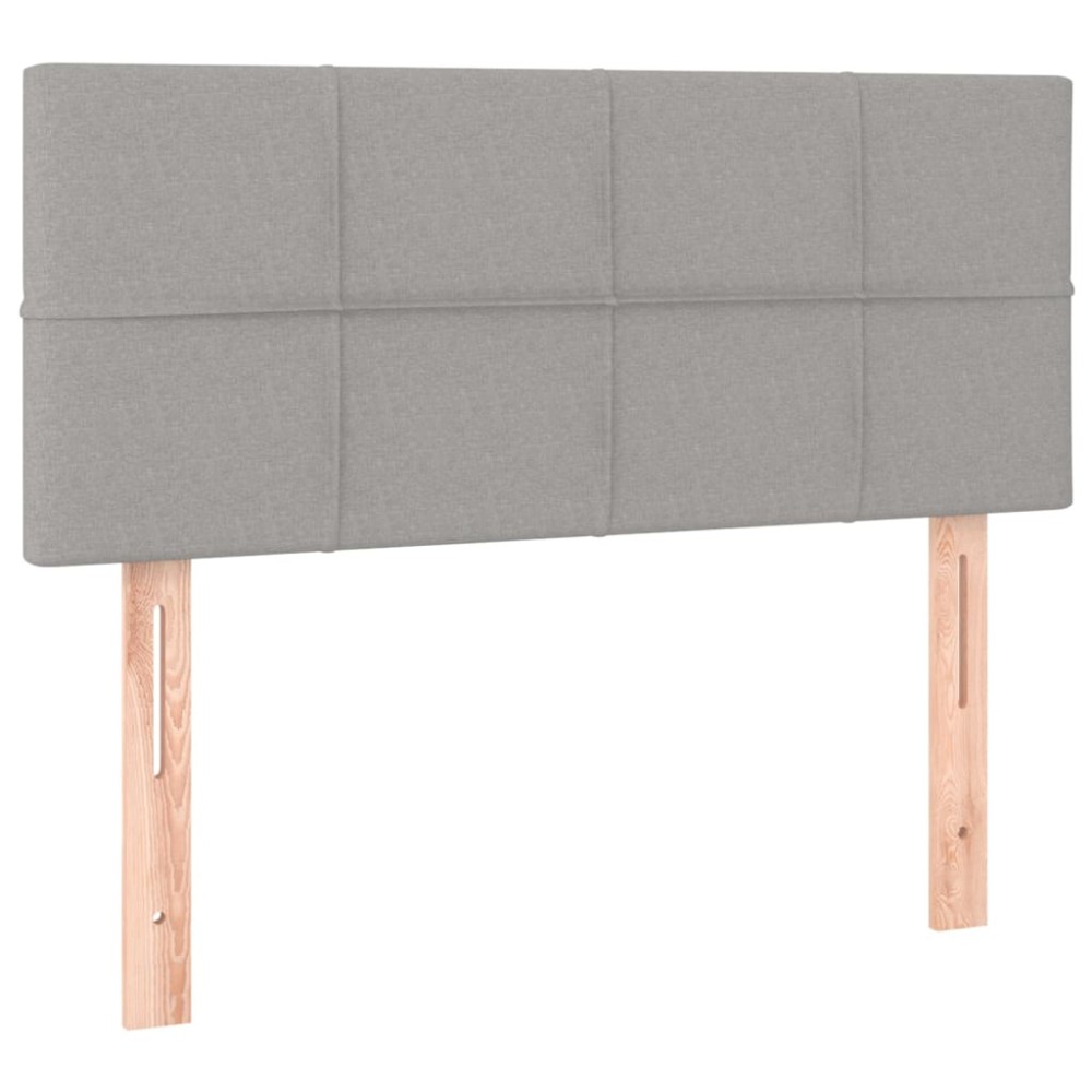 vidaXL Tăblie de pat, gri deschis, 90x5x78/88 cm, textil
