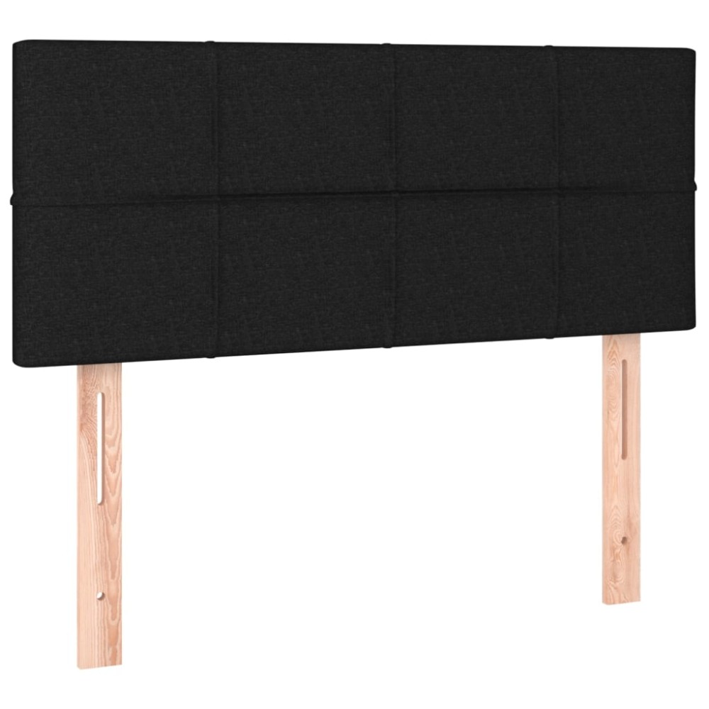 vidaXL Tăblie de pat, negru, 90x5x78/88 cm, textil
