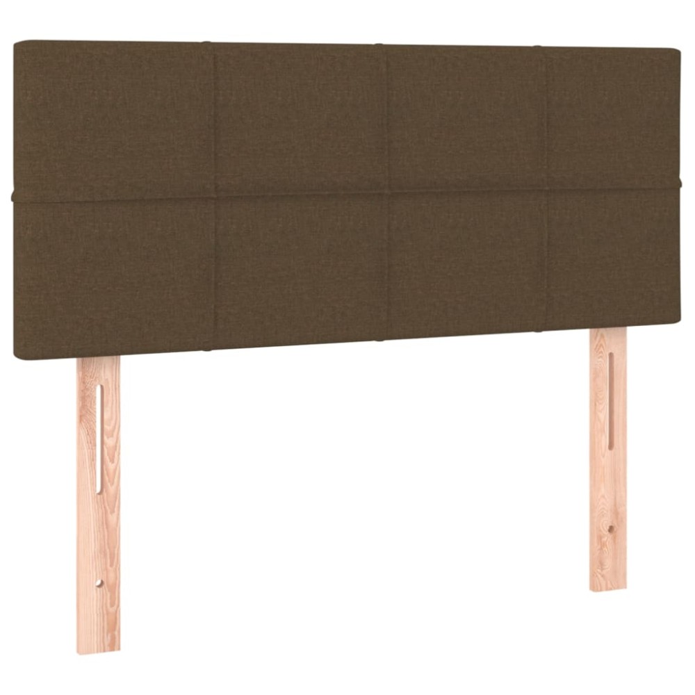vidaXL Tăblie de pat, maro închis, 90x5x78/88 cm, textil