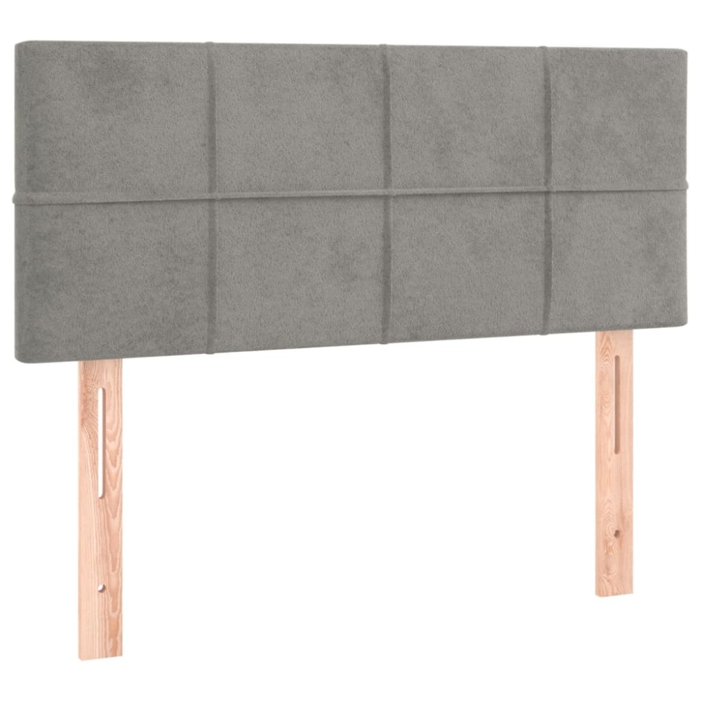 vidaXL Tăblie de pat, gri deschis, 90x5x78/88 cm, catifea