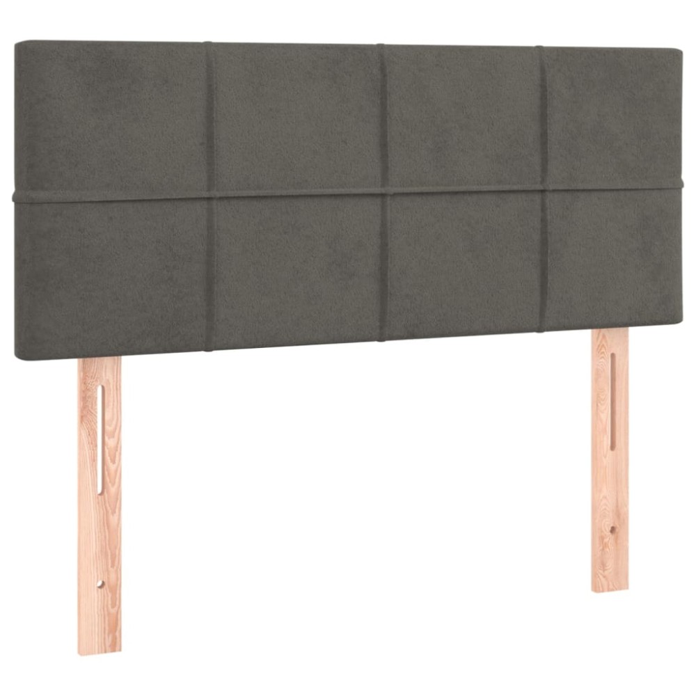 vidaXL Tăblie de pat, gri închis, 90x5x78/88 cm, catifea