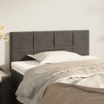 vidaXL Tăblie de pat, gri închis, 90x5x78/88 cm, catifea vidaXL Tăblie de pat, gri închis, 90x5x78/88 cm, catifea