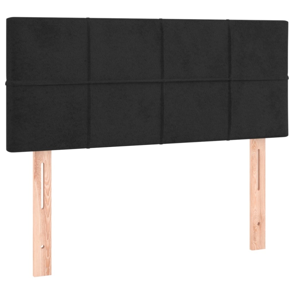 vidaXL Tăblie de pat, negru, 90x5x78/88 cm, catifea