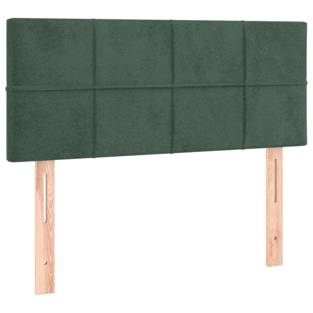 vidaXL Tăblie de pat, verde închis, 90x5x78/88 cm, catifea