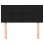 vidaXL Tăblie de pat, negru, 100x5x78/88 cm, textil vidaXL Tăblie de pat, negru, 100x5x78/88 cm, textil