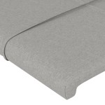 vidaXL Tăblii de pat, 2 buc., gri deschis, 72x5x78/88 cm, textil vidaXL Tăblii de pat, 2 buc., gri deschis, 72x5x78/88 cm, textil