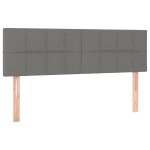 vidaXL Tăblii de pat, 2 buc., gri închis, 72x5x78/88 cm, textil vidaXL Tăblii de pat, 2 buc., gri închis, 72x5x78/88 cm, textil