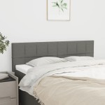 vidaXL Tăblii de pat, 2 buc., gri închis, 72x5x78/88 cm, textil vidaXL Tăblii de pat, 2 buc., gri închis, 72x5x78/88 cm, textil
