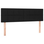 vidaXL Tăblii de pat, 2 buc., negru, 72x5x78/88 cm, țesătură vidaXL Tăblii de pat, 2 buc., negru, 72x5x78/88 cm, țesătură