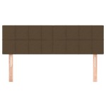 vidaXL Tăblii de pat, 2 buc., maro închis, 72x5x78/88 cm, textil vidaXL Tăblii de pat, 2 buc., maro închis, 72x5x78/88 cm, textil