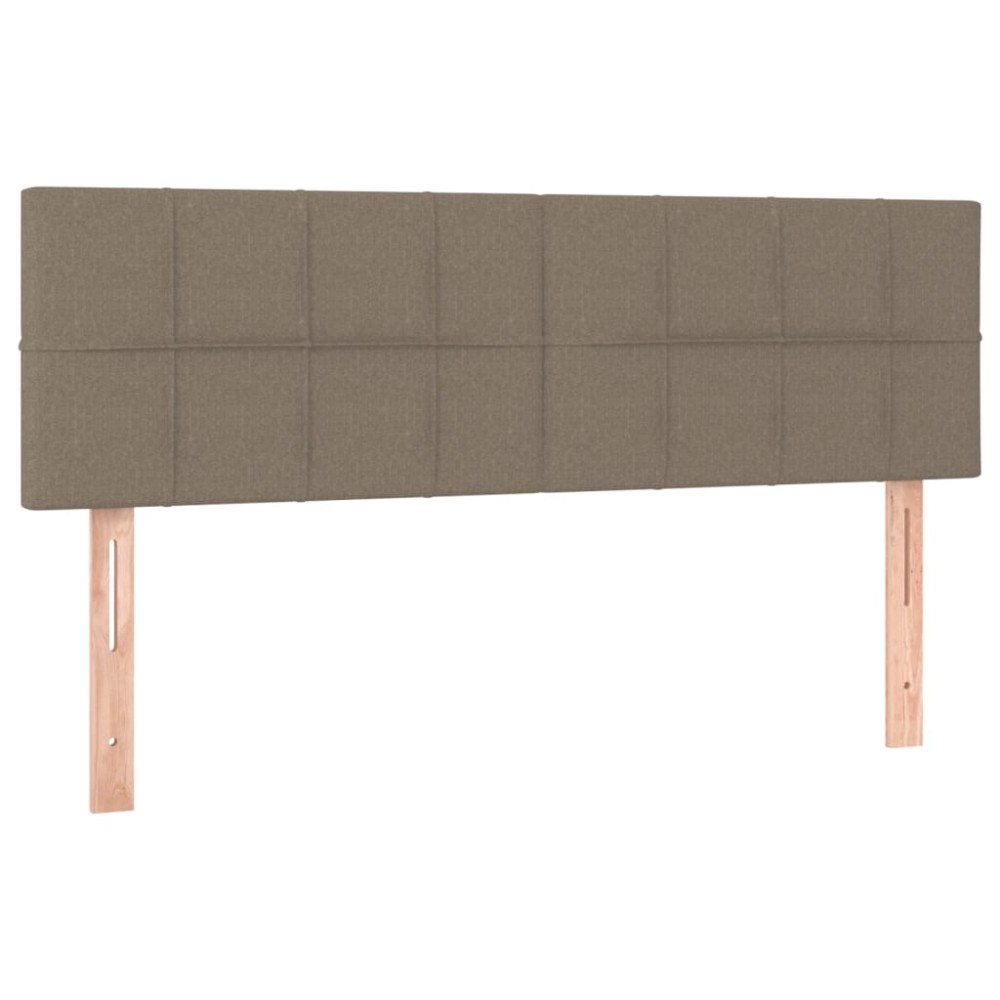 vidaXL Tăblii de pat, 2 buc., gri taupe, 72x5x78/88 cm, textil
