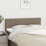 vidaXL Tăblii de pat, 2 buc., gri taupe, 72x5x78/88 cm, textil vidaXL Tăblii de pat, 2 buc., gri taupe, 72x5x78/88 cm, textil