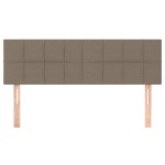 vidaXL Tăblii de pat, 2 buc., gri taupe, 72x5x78/88 cm, textil vidaXL Tăblii de pat, 2 buc., gri taupe, 72x5x78/88 cm, textil