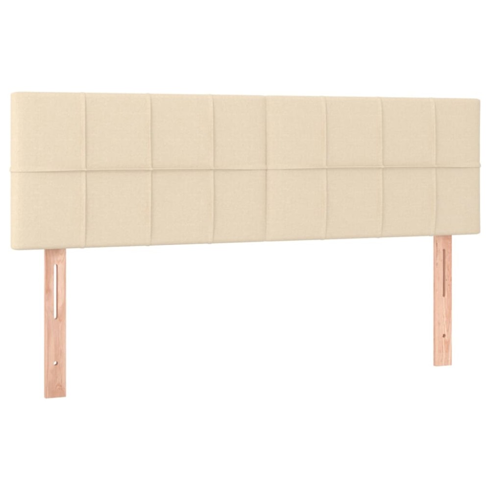 vidaXL Tăblii de pat, 2 buc., crem, 72x5x78/88 cm, textil
