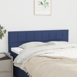vidaXL Tăblii de pat, 2 buc., albastru, 72x5x78/88 cm, textil vidaXL Tăblii de pat, 2 buc., albastru, 72x5x78/88 cm, textil