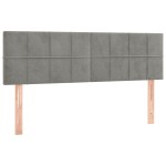 vidaXL Tăblii de pat, 2 buc., gri deschis, 72x5x78/88 cm, catifea vidaXL Tăblii de pat, 2 buc., gri deschis, 72x5x78/88 cm, catifea