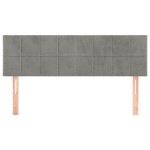 vidaXL Tăblii de pat, 2 buc., gri deschis, 72x5x78/88 cm, catifea vidaXL Tăblii de pat, 2 buc., gri deschis, 72x5x78/88 cm, catifea