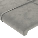 vidaXL Tăblii de pat, 2 buc., gri deschis, 72x5x78/88 cm, catifea vidaXL Tăblii de pat, 2 buc., gri deschis, 72x5x78/88 cm, catifea