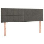 vidaXL Tăblii de pat, 2 buc., gri închis, 72x5x78/88 cm, catifea vidaXL Tăblii de pat, 2 buc., gri închis, 72x5x78/88 cm, catifea